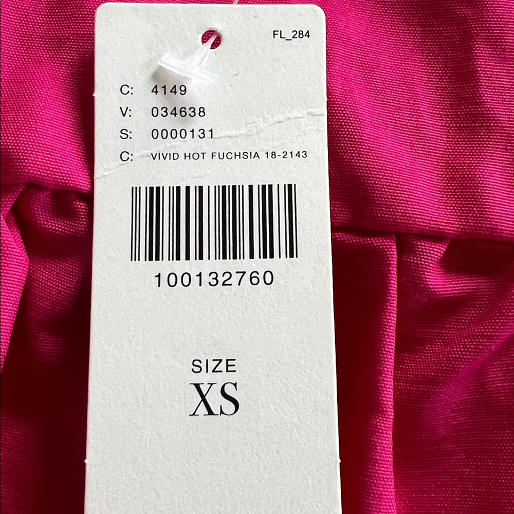 NWT ANTHROPOLOGIE/Daily Practice Vibrant Pink Sleeveless Babydoll Dress SZ XS - Picture 7 of 8